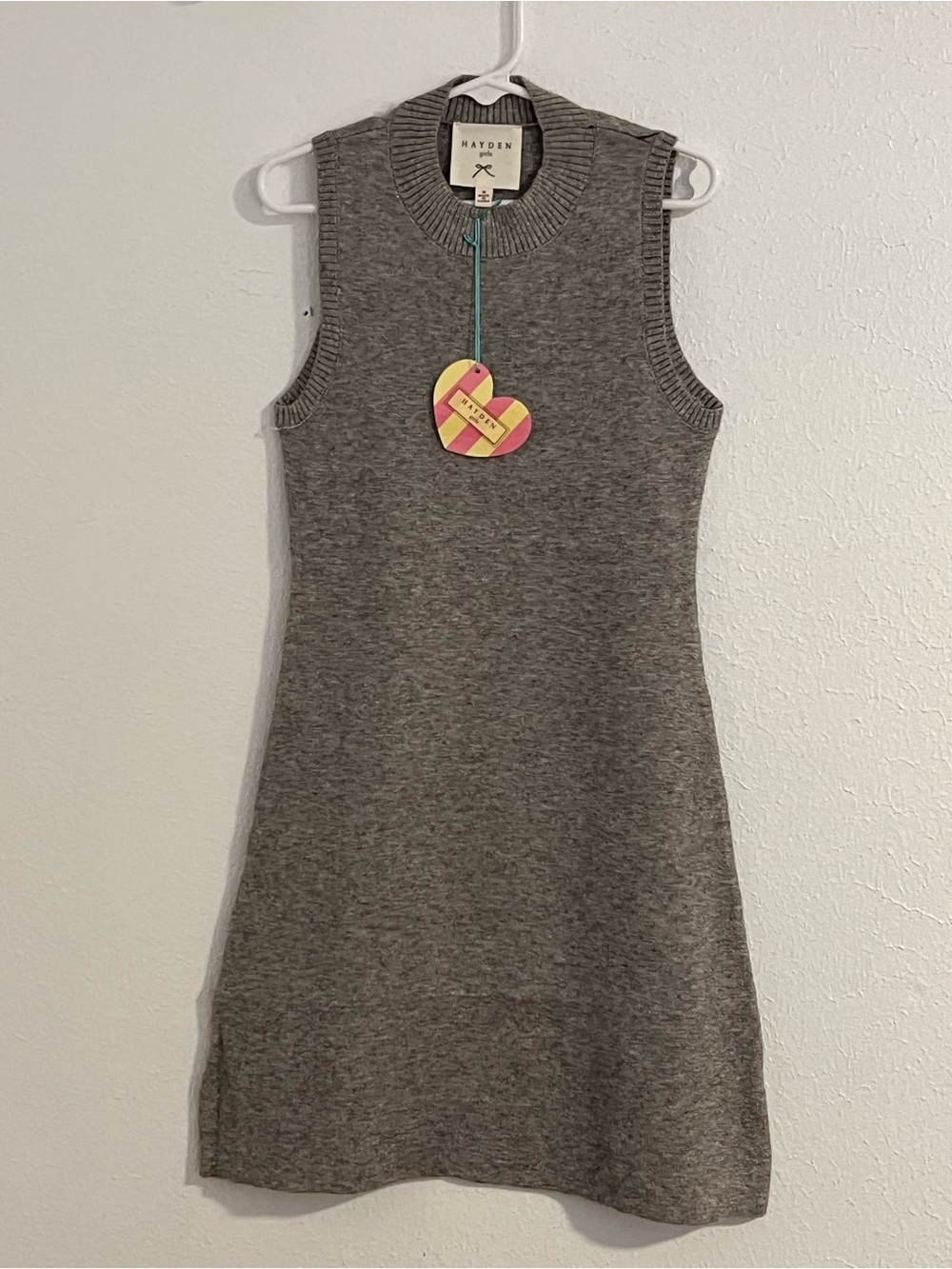 Hayden Girls Gray Sleeveless Knit A-Line Dress